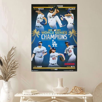 LA Dodgers 2020 World Series Champions Poster Poster Size 24''x36''