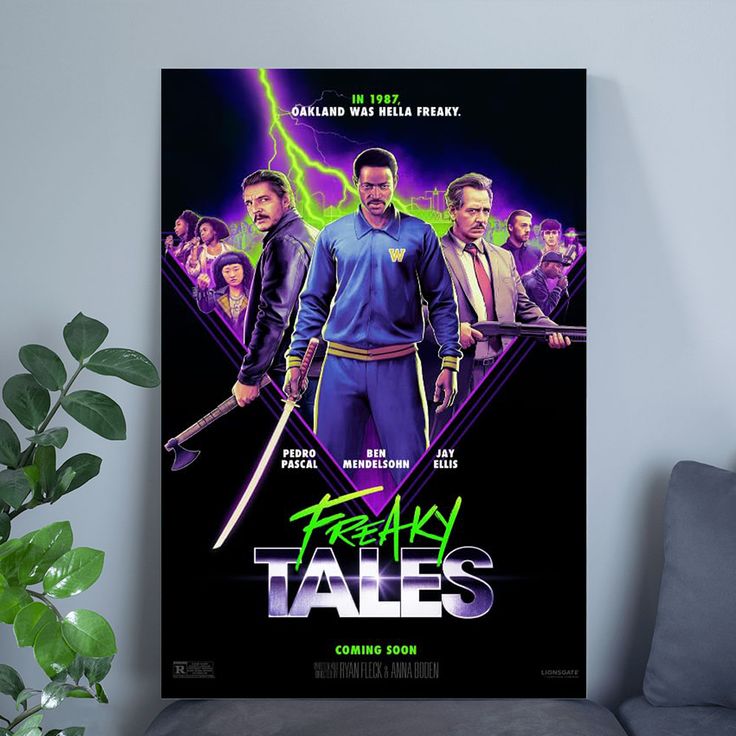 Freaky Tales Comedy Movie Poster, Pedro Pascal Poster Retro Style - Size 24''x36''