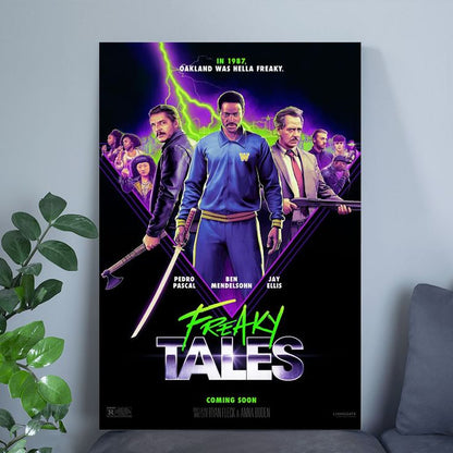 Freaky Tales Comedy Movie Poster, Pedro Pascal Poster Retro Style - Size 24''x36''