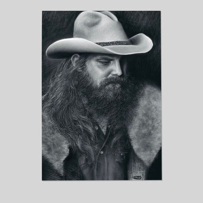 Music Poster- Chris Stapleton Poster - Vintage Style - Size 24x36