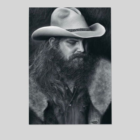 Music Poster- Chris Stapleton Poster - Vintage Style - Size 24x36