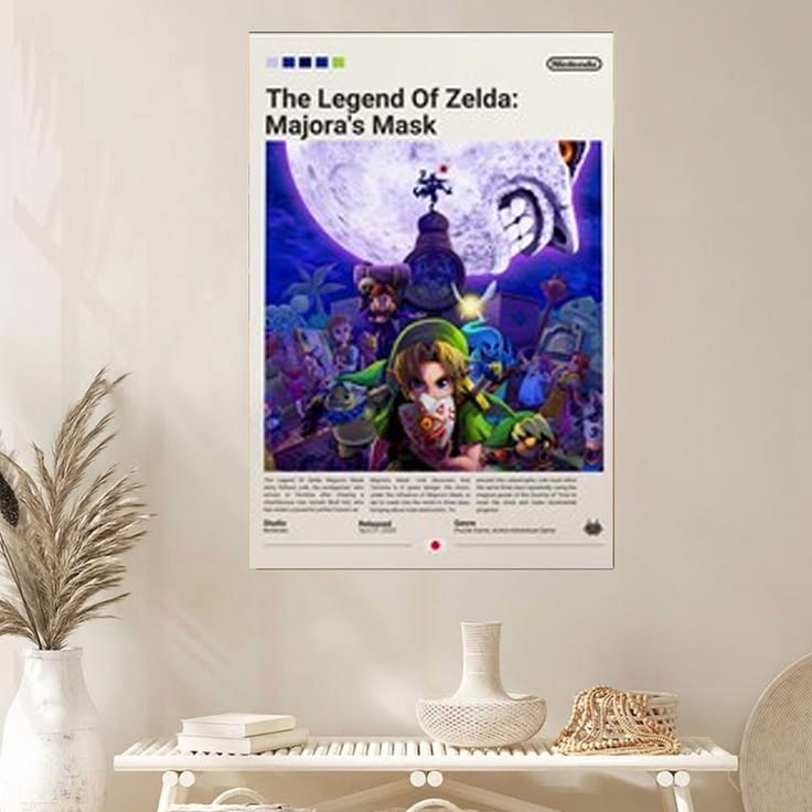 The Legend of Zelda Poster, Gaming Room Poster, Majoras Mask Poster, Gaming Print Poster, Video Game Poster