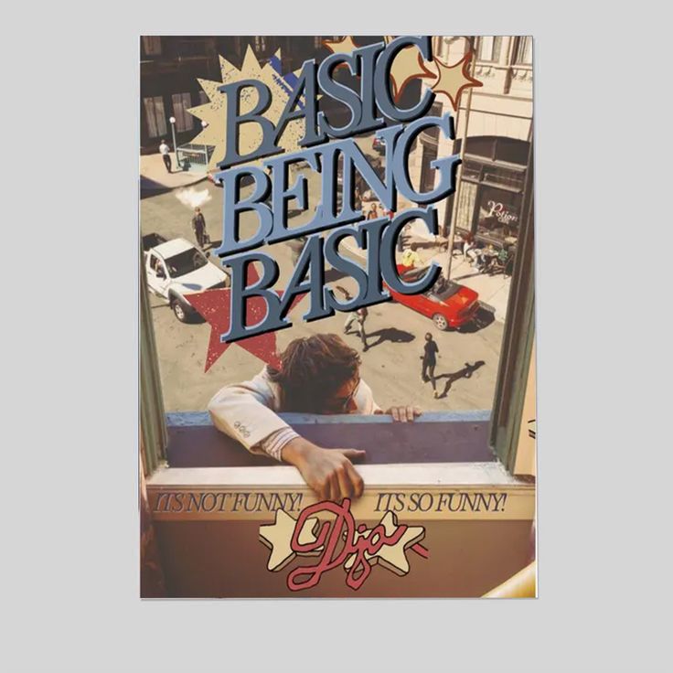 Vintage Poster- Djo Basic Being Basic Rolled Poster Full Size 24''x36''