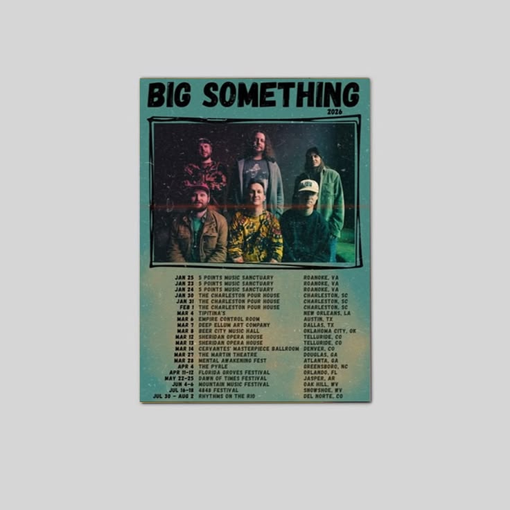 Big Something New Tour 2026 Poster Size 24''x36''