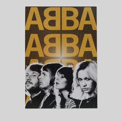 Music Poster- ABBA Band Tour Poster - Vintage Style - Size 24x36