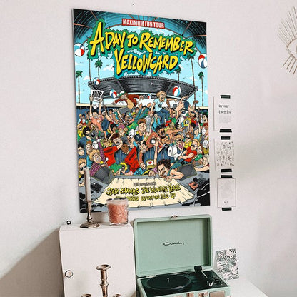 Music Poster State Champs A Day To Remember Yellowcard 2025 Retro Style - Size 24''x36''