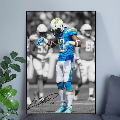 American Football Star Keenan Allen Signature Poster Decor Size 24''x36''