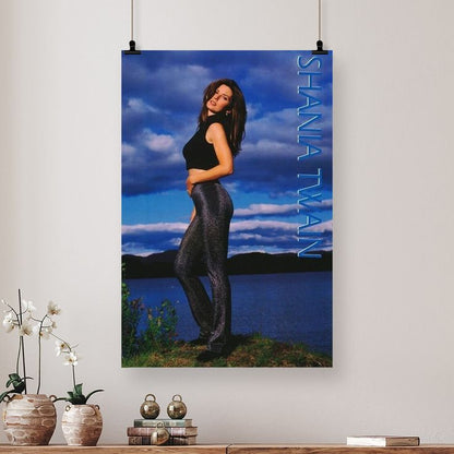Music Poster - Shania Twain Poster - Vintage Style - Size 24x36