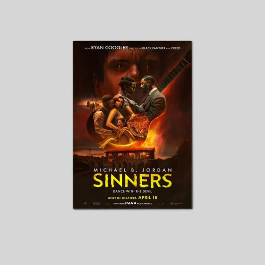 Sinners Movie Poster Michael B Jordan Hailee Poster Size 24''x36''