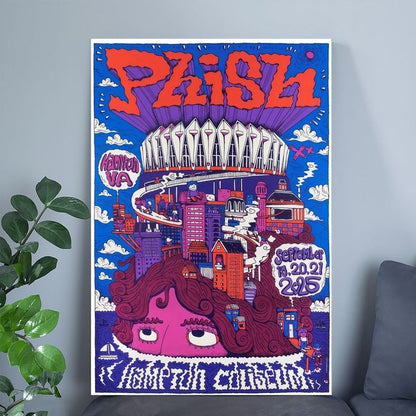 Phish Hampton VA September 19 20 21 2025 Concert Tour Poster Size 24''x36''