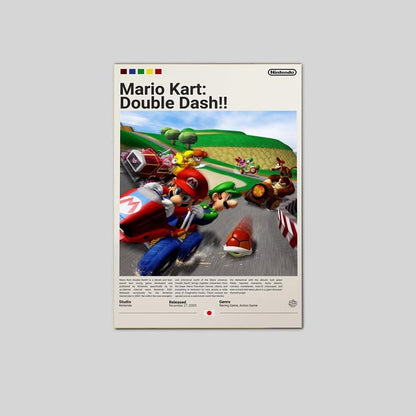 Mario Kart Double Dash Poster, Gaming Room Poster, Gaming Print Poster, Video Games Poster