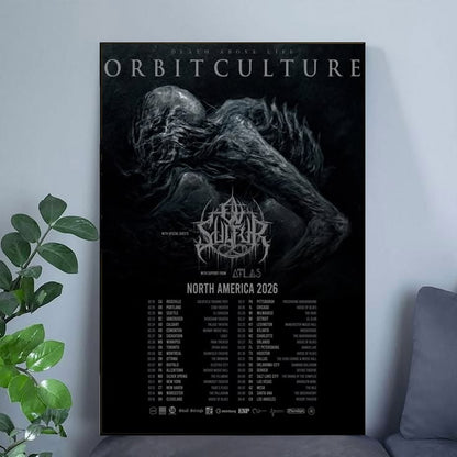 Orbit Culture Death Above LifeTour 2026 Schedule Tour Poster Size 24''x36''