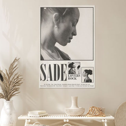 Music Poster -Sade Adu Lovers Rock Album - Retro Style - Size 24x36