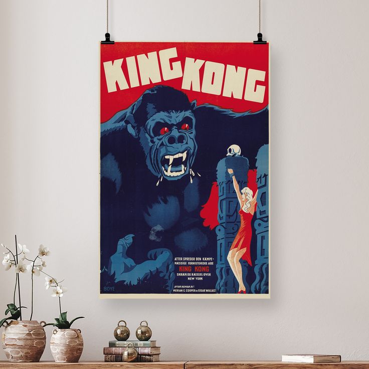 King Kong 1933 Movie Poster Retro Style - Size 24''x36''