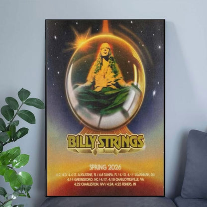 Vintage Style Billy Strings Spring 2026 Tour Poster Full Size 24''x36''