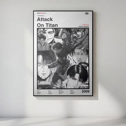 Attack On Titan Poster: Minimalist Anime Wall Art Print