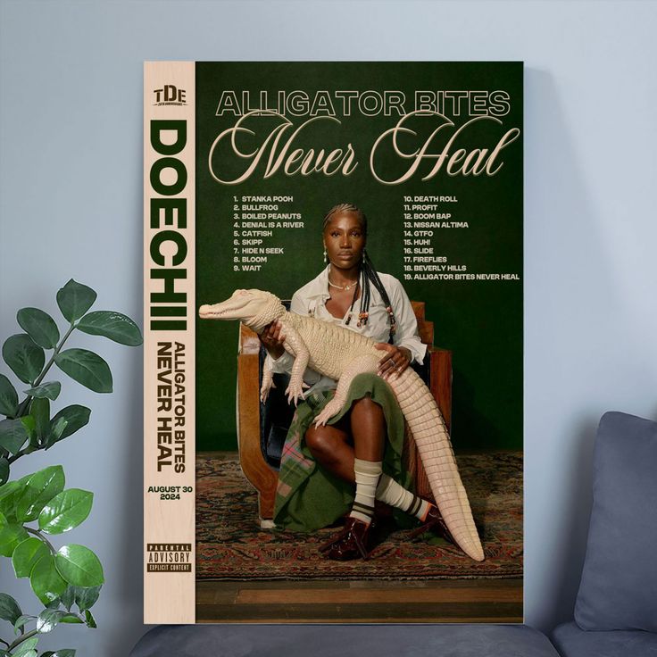 Doechii Alligator Bites Never Heal Album Poster Music Swamp Princess Album Cover Tracklist Size 24''x36''