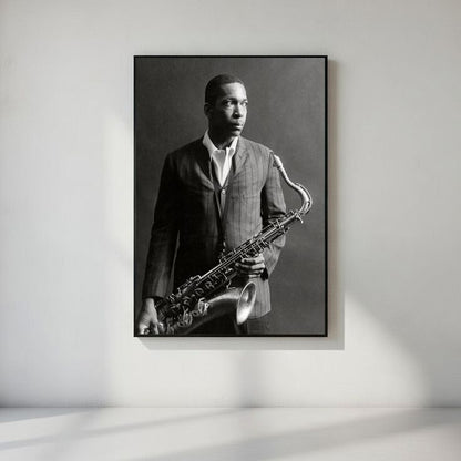 John Coltrane Poster Jazz Canvas Art Painting Wall Art Decor Size 24''x36''