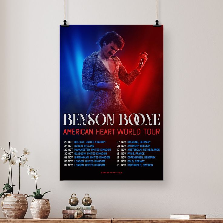 Benson Boone's World Tour is Coming to the UK in Autumn 2025 Poster Size 24''x36''