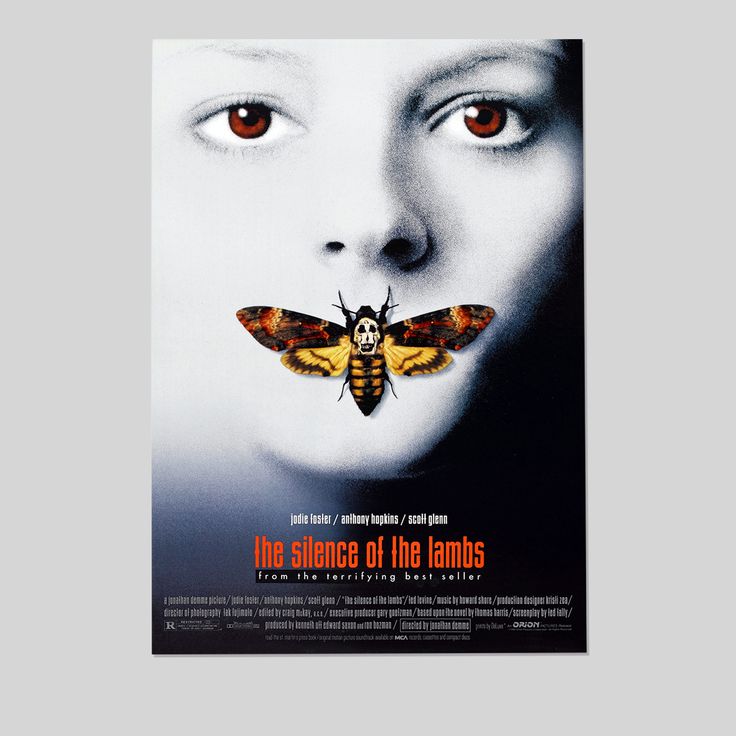 THE SILENCE OF THE LAMBS Movie Poster RARE Hannibal Lecter Anthony Hopkins Size 24''x36''