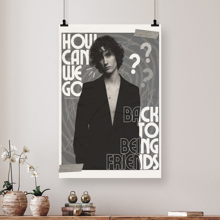 Music Poster - Sombr Back To Friends - Vintage Style - Size 24x36