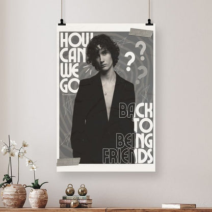 Music Poster - Sombr Back To Friends - Vintage Style - Size 24x36
