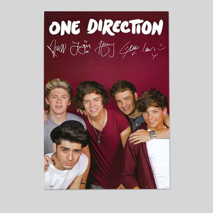 One Di.rec.tion Poster Print Maroon Harry Styles Zayn Malik Niall Horan Louis Liam Size 24''x36''