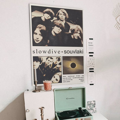Music Poster - Slowdive Souvlaki Poster - Vintage Style - Size 24x36