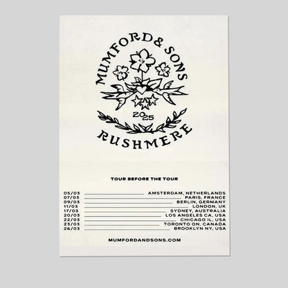 Mumford & Sons 2025 Tour Before the Tour Poster Size 24''x36''