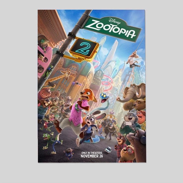 Zootopia 2 (2025) movie poster Size 24''x36''