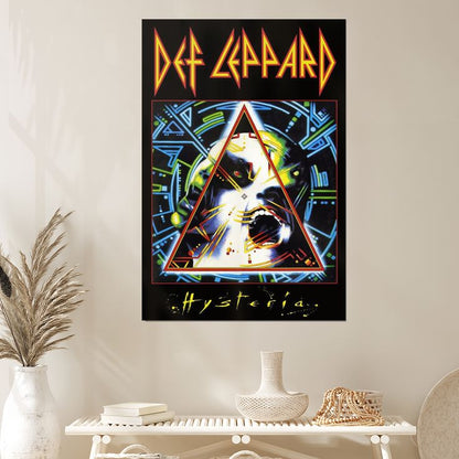 Def Leppard Hysteria Album Cover Heavy Metal Music Merchandise Retro Vintage 80s Aesthetic Poster Size 24''x36''