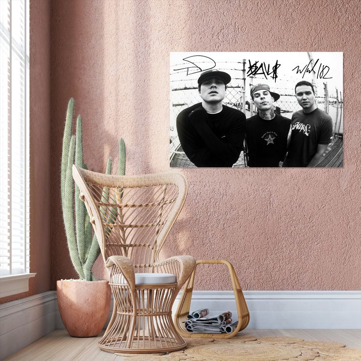 Music Poster - Blink 182 Rock Music Poster Retro Style - Size 24x36