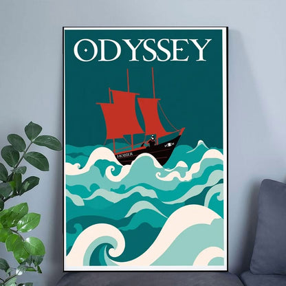 Vintage The Odyssey, Greek Mythology Poster Full Size 24''x36''