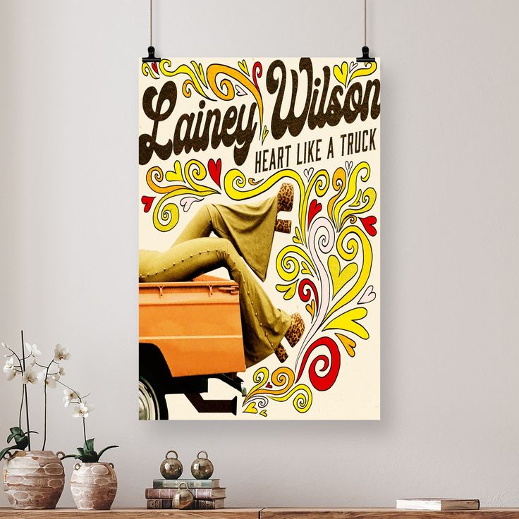 Lainey Wilson Heart Like A Truck Canvas Poster Bedroom Decoration Landscape Office Size 24''x36''