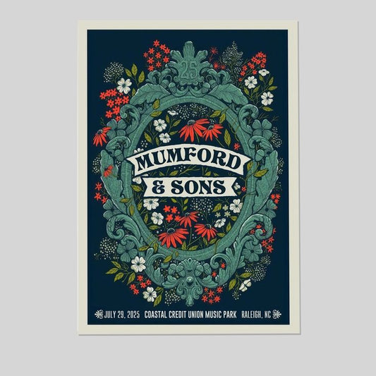 Mumford & Sons Poster - July 29, 2025 Tour Date Size 24''x36''