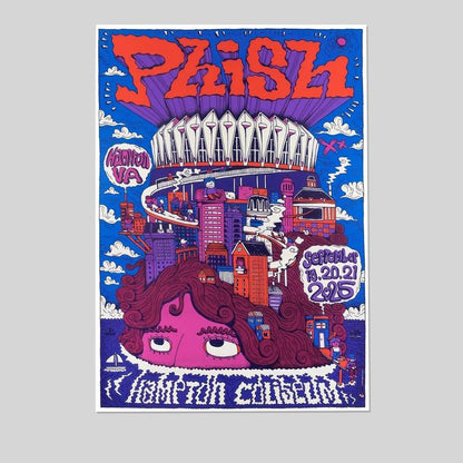 Phish Hampton VA September 19 20 21 2025 Concert Tour Poster Size 24''x36''