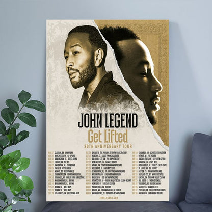 John Legend Announces 'Get Lifted' 20th Anniversary Tour Poster Size 24''x36''