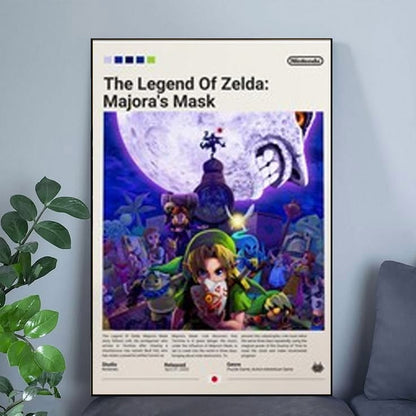 The Legend of Zelda Poster, Gaming Room Poster, Majoras Mask Poster, Gaming Print Poster, Video Game Poster