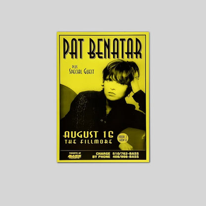 Pat Benatar Poster Live! The Fillmore Tour Poster Poster Size 24''x36''
