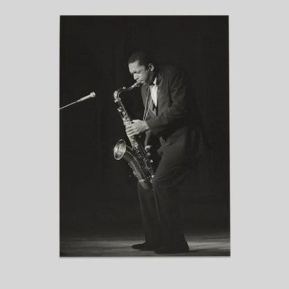 Music Poster- John Coltrane Poster - Jazz Art Vintage Style - Size 24x36