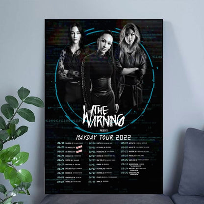 THE WARNING "MAYDAY TOUR 2022" U.S. & MEXICO CONCERT TOUR POSTER - Rock Size 24''x36''