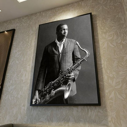 John Coltrane Poster Jazz Canvas Art Painting Wall Art Decor Size 24''x36''