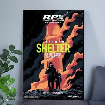 Jason Statham Shelter 2026 Movie Poster Size 24''x36''