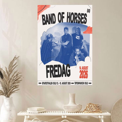 Band Of Horses Fredag 2026 Poster Size 24''x36''