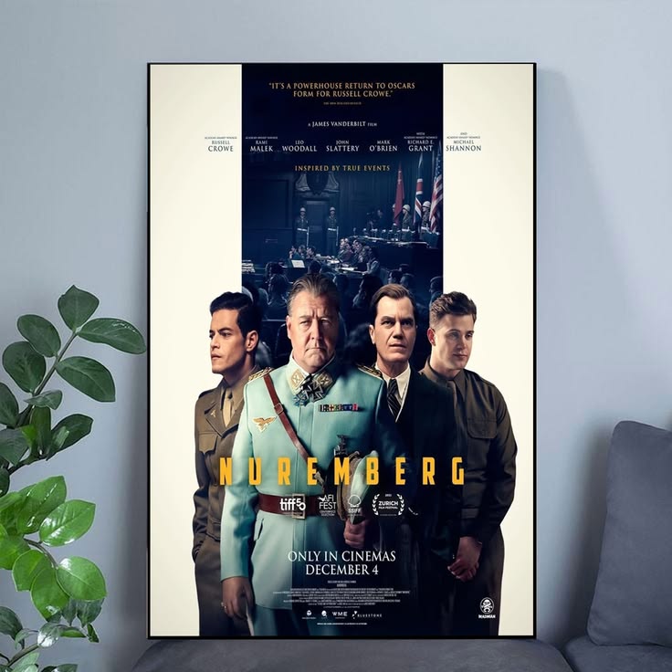 Nuremberg Movie Poster 2025 Historical Drama Film Art Poster Size 24''x36''