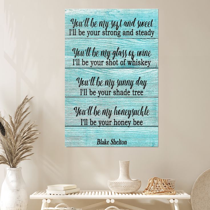 Blake Shelton Honey Bee Music Lyric Wall Art Print - 8x10" Song Art Print For Home, Office, Bar, Studio, And Man Cave Size 24''x36''