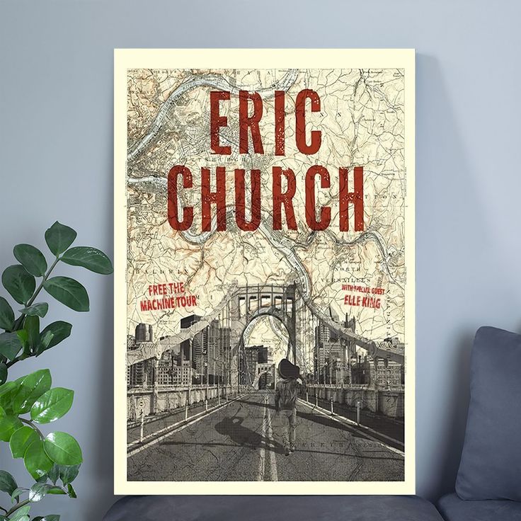 Eric Church The Machine Tour Poster Pittsburgh 2025 Size 24''x36''