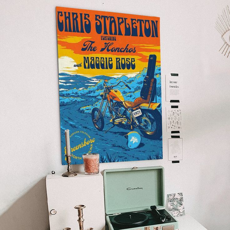 Music Poster Chris Stapleton 2025 Horizon Coliseum 2025 Retro Style - Size 24''x36''