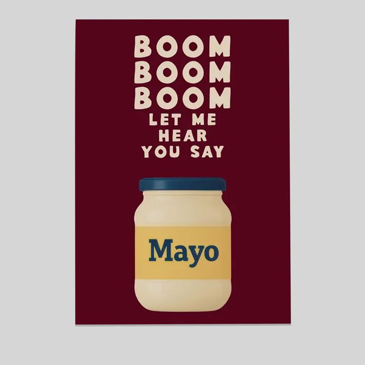 Kitchen Decor- Kitchen Print Artwork, Mayo Poster Size 24''x36''