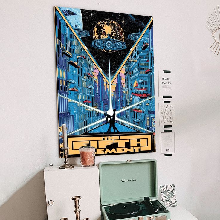 The Fifth Element Movie Poster Bruce Willis Print Alternate Version Wall Size 24''x36''